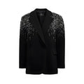 Black Oversized Blazer With Pins