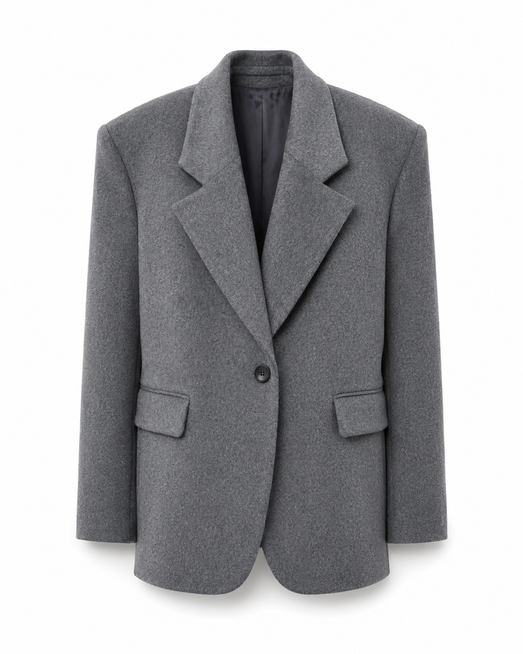 Wool-Blend Oversized Blazer Coat