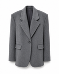 Wool-Blend Oversized Blazer Coat