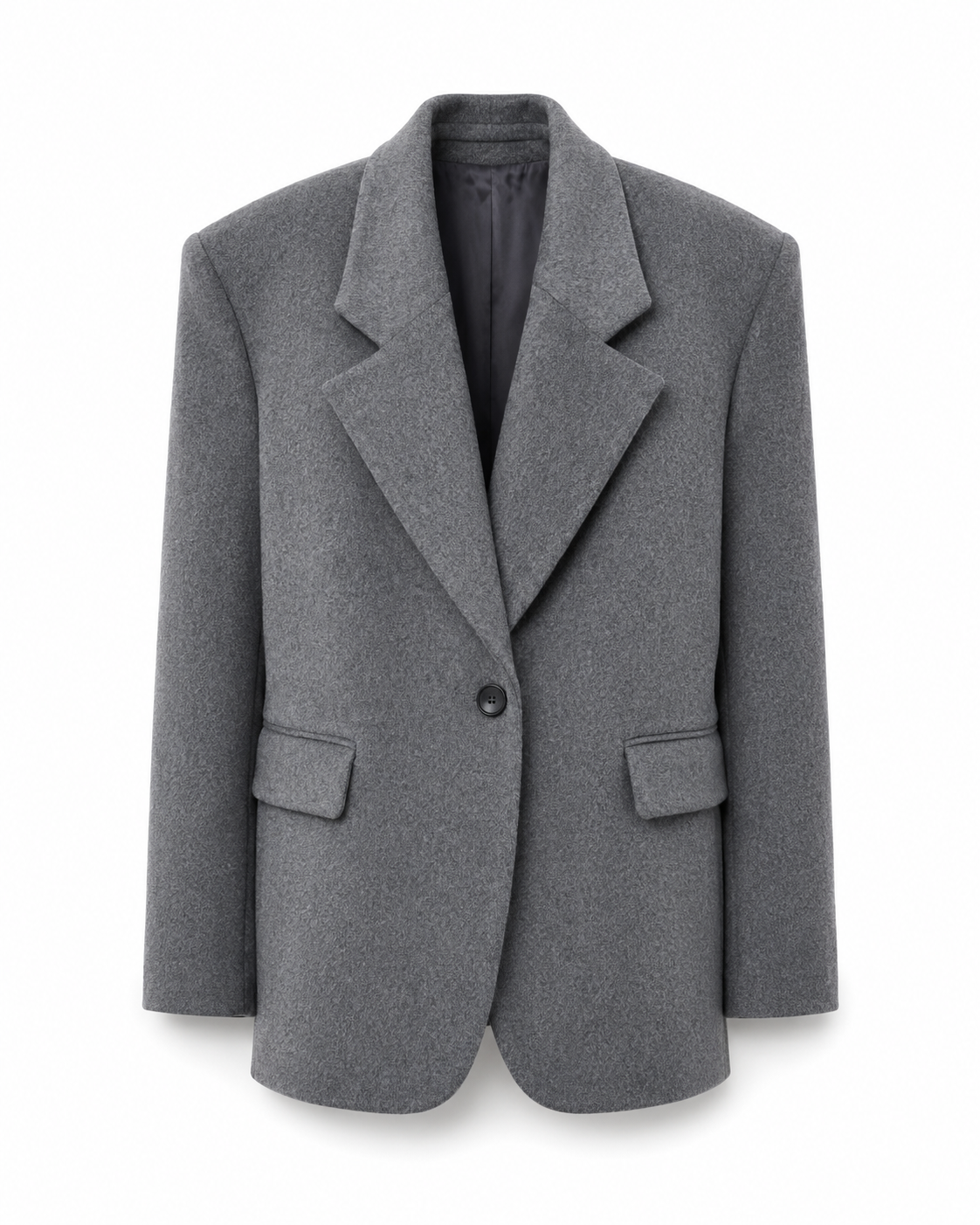 Wool-Blend Oversized Blazer Coat
