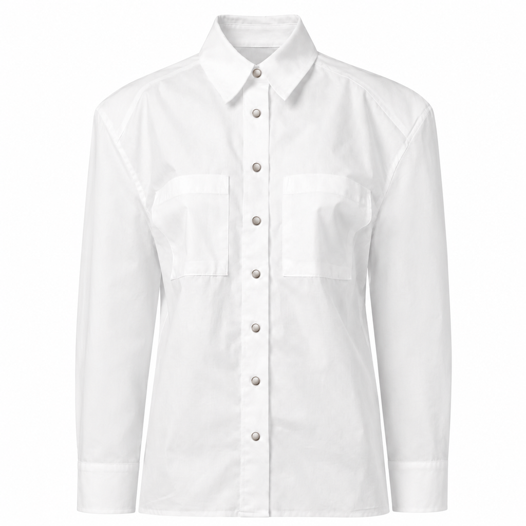 White shirt with shoulders