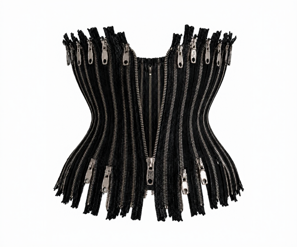 Zipper Detail Corset