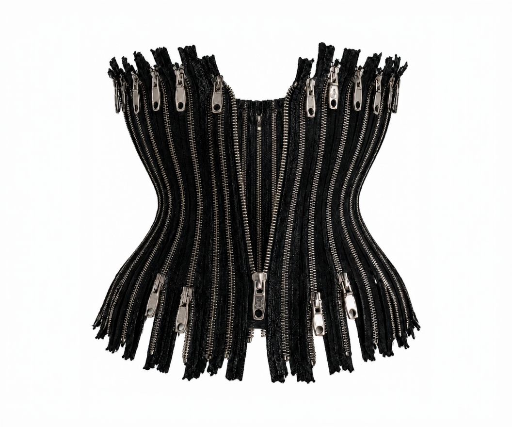 Zipper Detail Corset