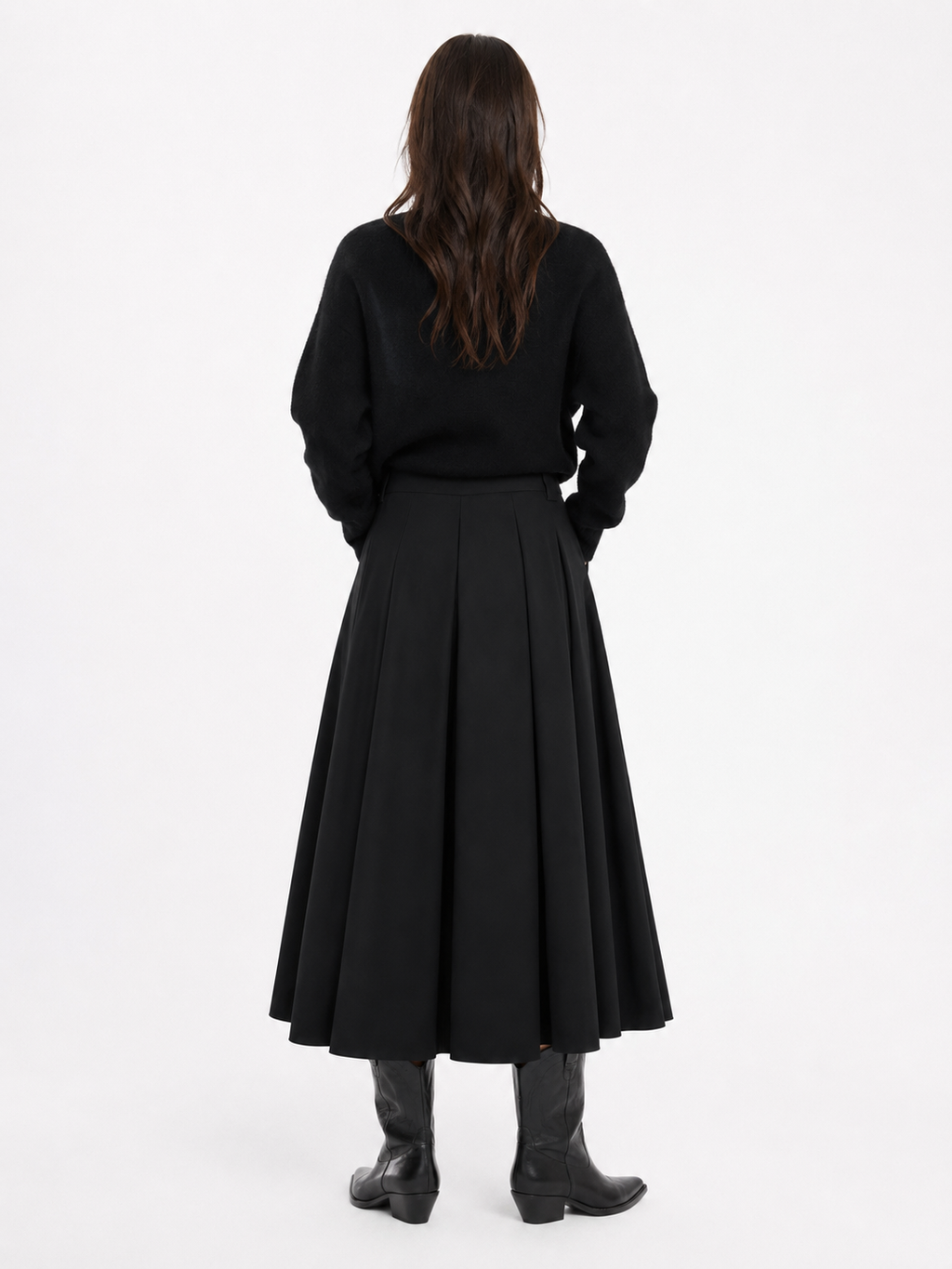 Black Pleated Culottes