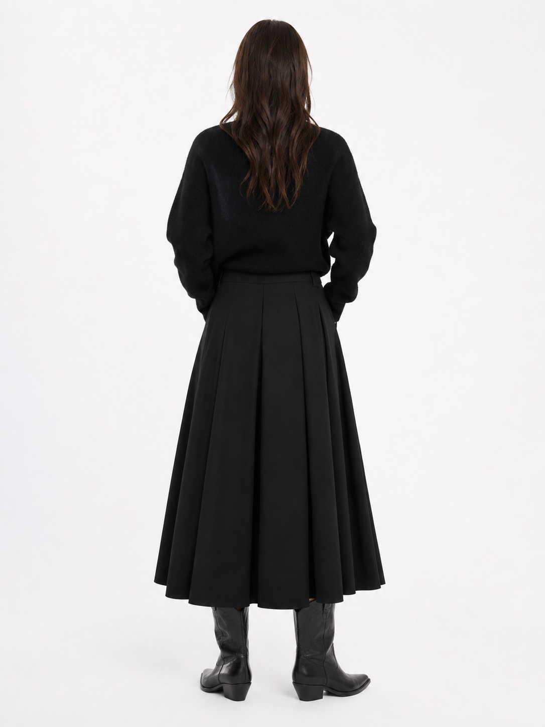 Black Pleated Culottes
