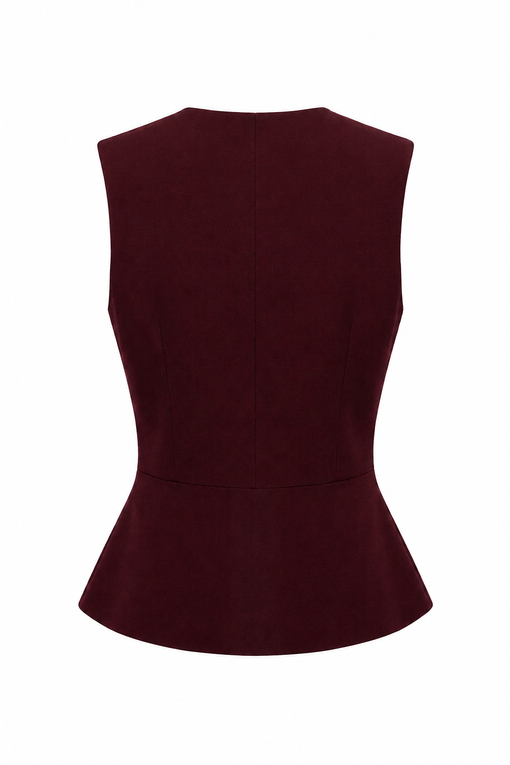 Peplum Button-Up Vest