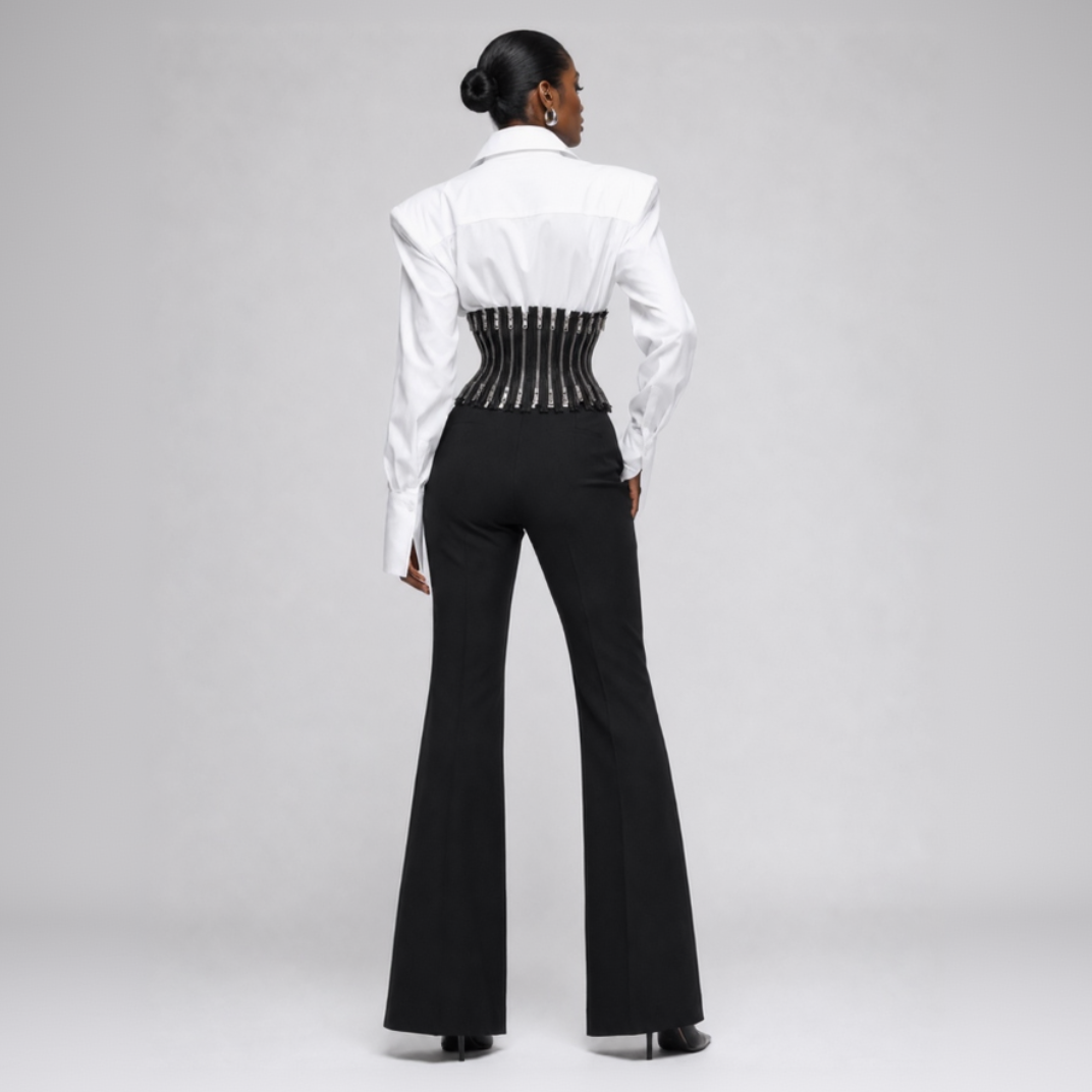 Zipper Detail Corset
