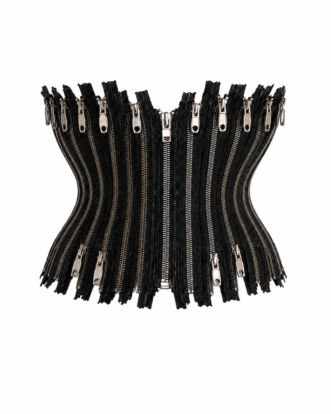 Zipper Detail Corset