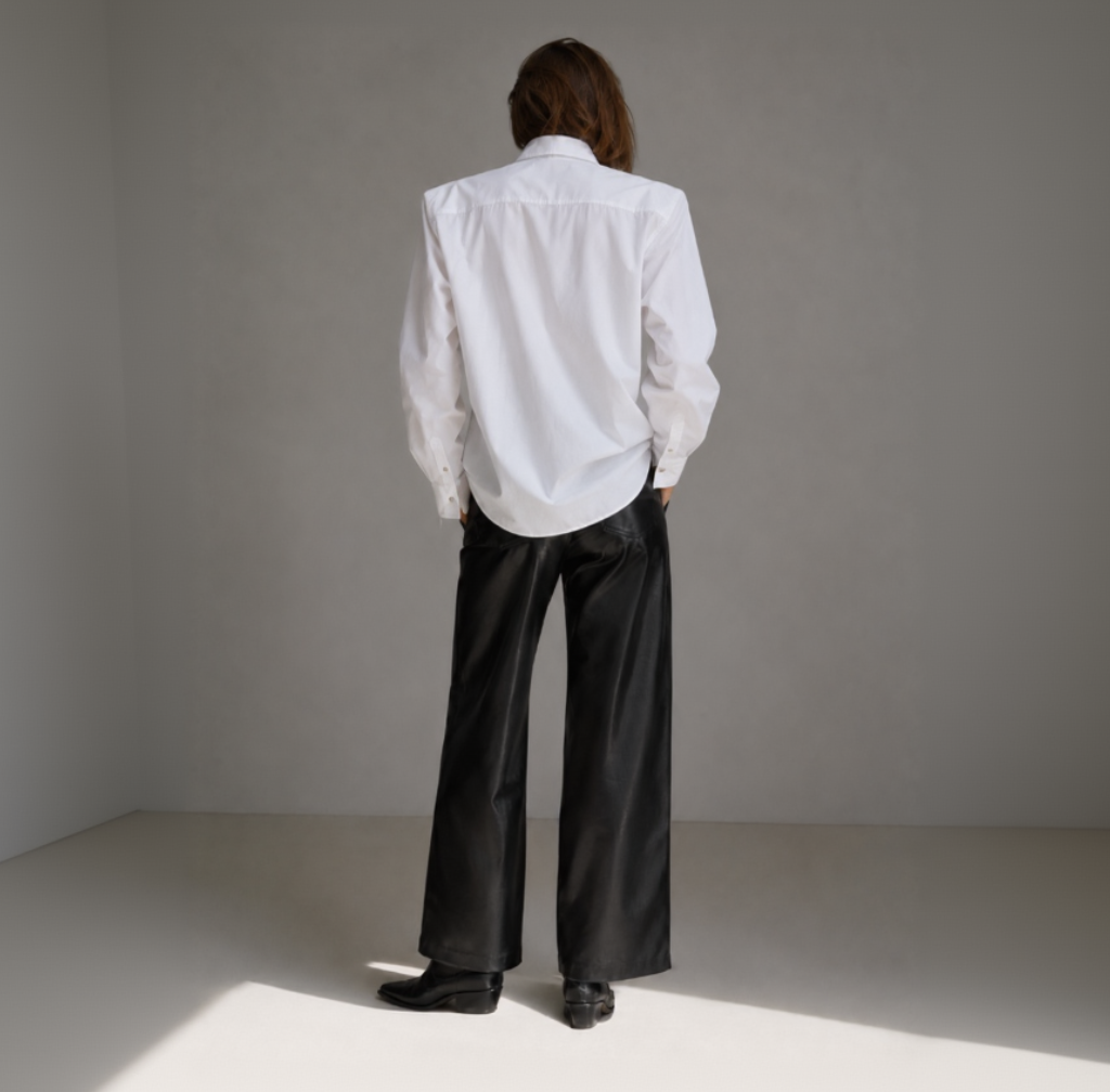 White shirt with shoulders