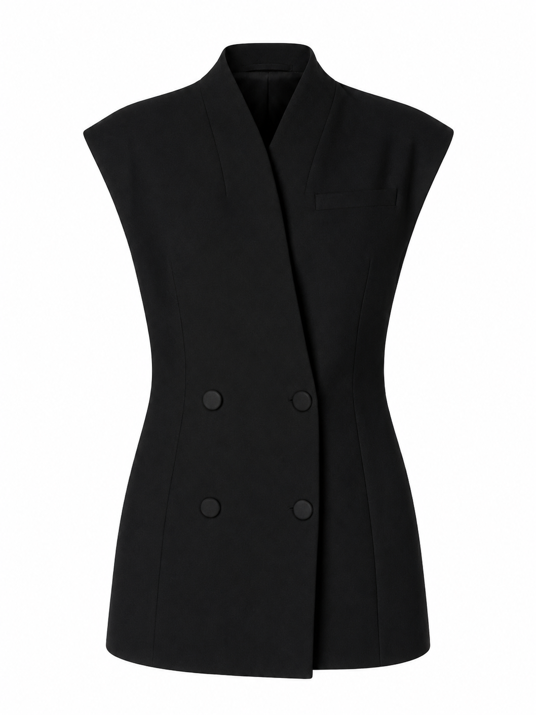 Double-Breasted Kimono Vest
