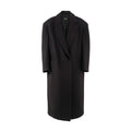 Black Wool Blend Oversized Coat